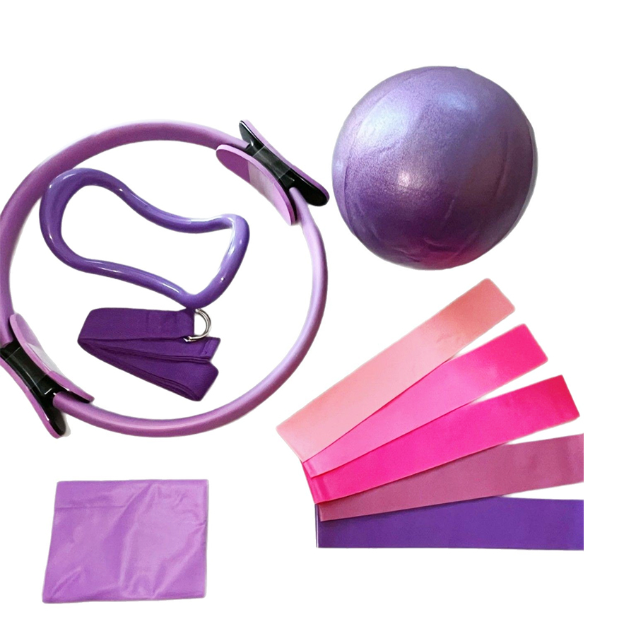 Pilates Yoga Ball Workout - Customized LOGO 5-Piece Home Gym Resistance