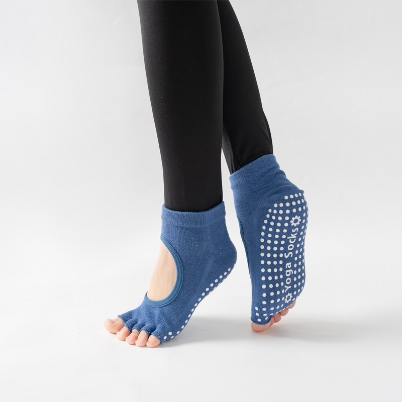 Medias Para Pilates Y Yoga - Women Backless Five Toe Yoga Socks