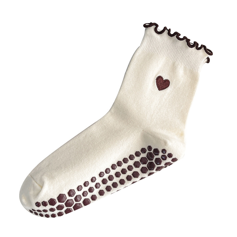 Yoga Socks Women Cotton Heart  - đánh giá và giá Pilates Yoga Grip Socks