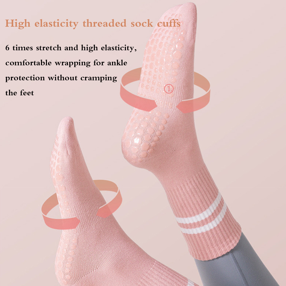 Pilates Socks with Grips for W - đánh giá và giá Pilates Yoga And Barre