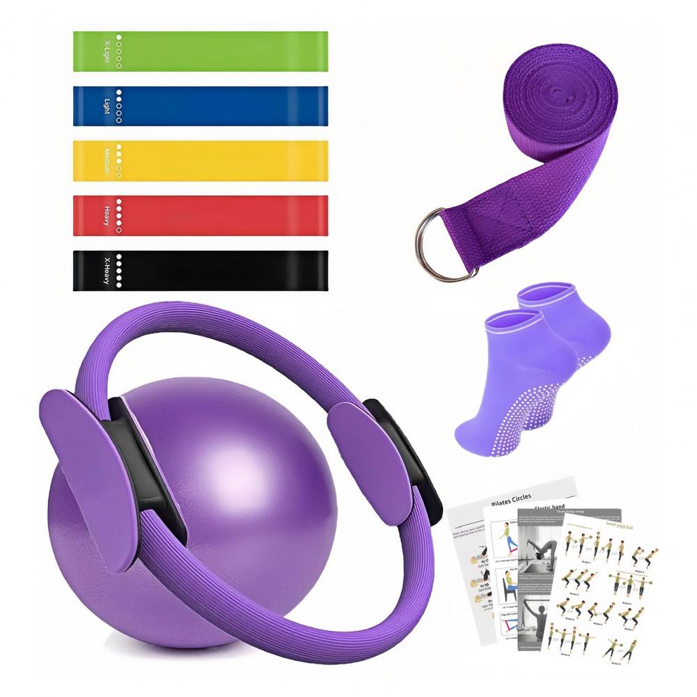 9Pcs/Set Yoga Fitness Kit with - đánh giá và giá Pilates Yoga Resistance Ring