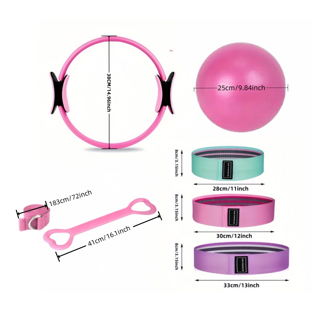 8-piece Pilates Ring Ring Set  - đánh giá và giá Pilates Yoga Resistance Ring