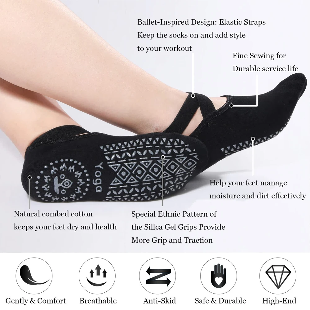 1Pair Yoga Socks for Women Non - đánh giá và giá Pilates Yoga And Barre