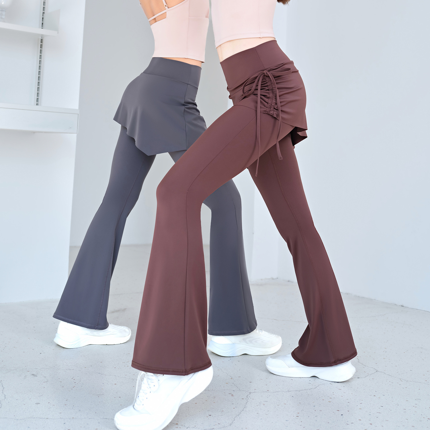 High Waist Flared Yoga Skort f - đánh giá và giá Pilates Yoga Roma