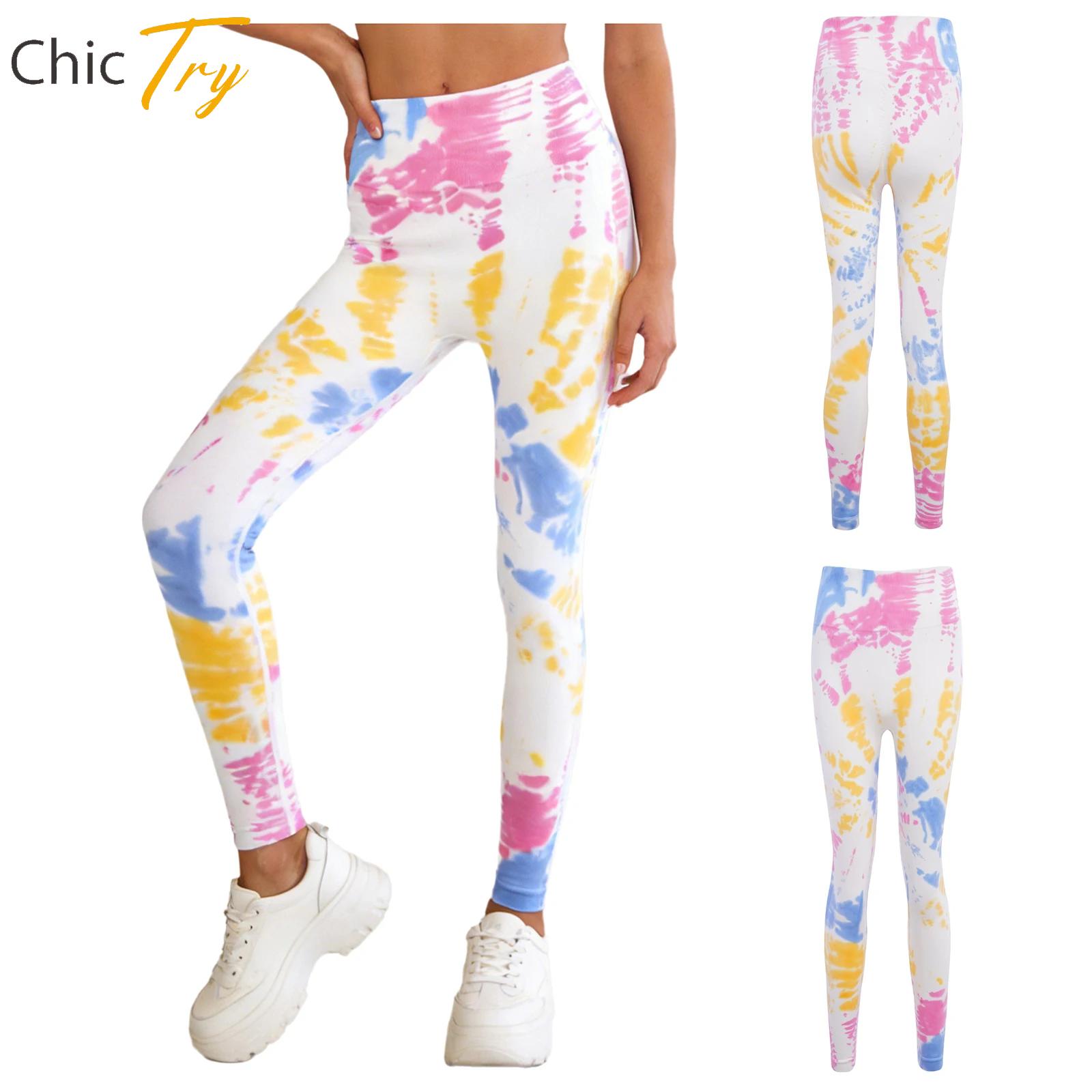 Womens Tie-Dyed Stretchy Gym Y - đánh giá và giá Pilates Yoga Legging