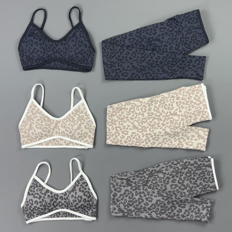 2 Pieces Yoga Set Women Leopar - đánh giá và giá Pilates Yoga Legging