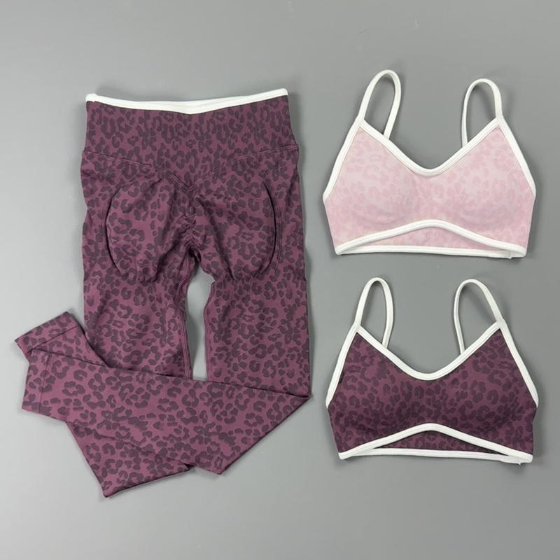 2 Pieces Yoga Set Women Leopar - đánh giá và giá Pilates Yoga Legging