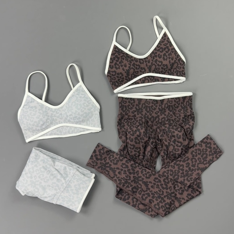2 Pieces Yoga Set Women Leopar - đánh giá và giá Pilates Yoga Legging