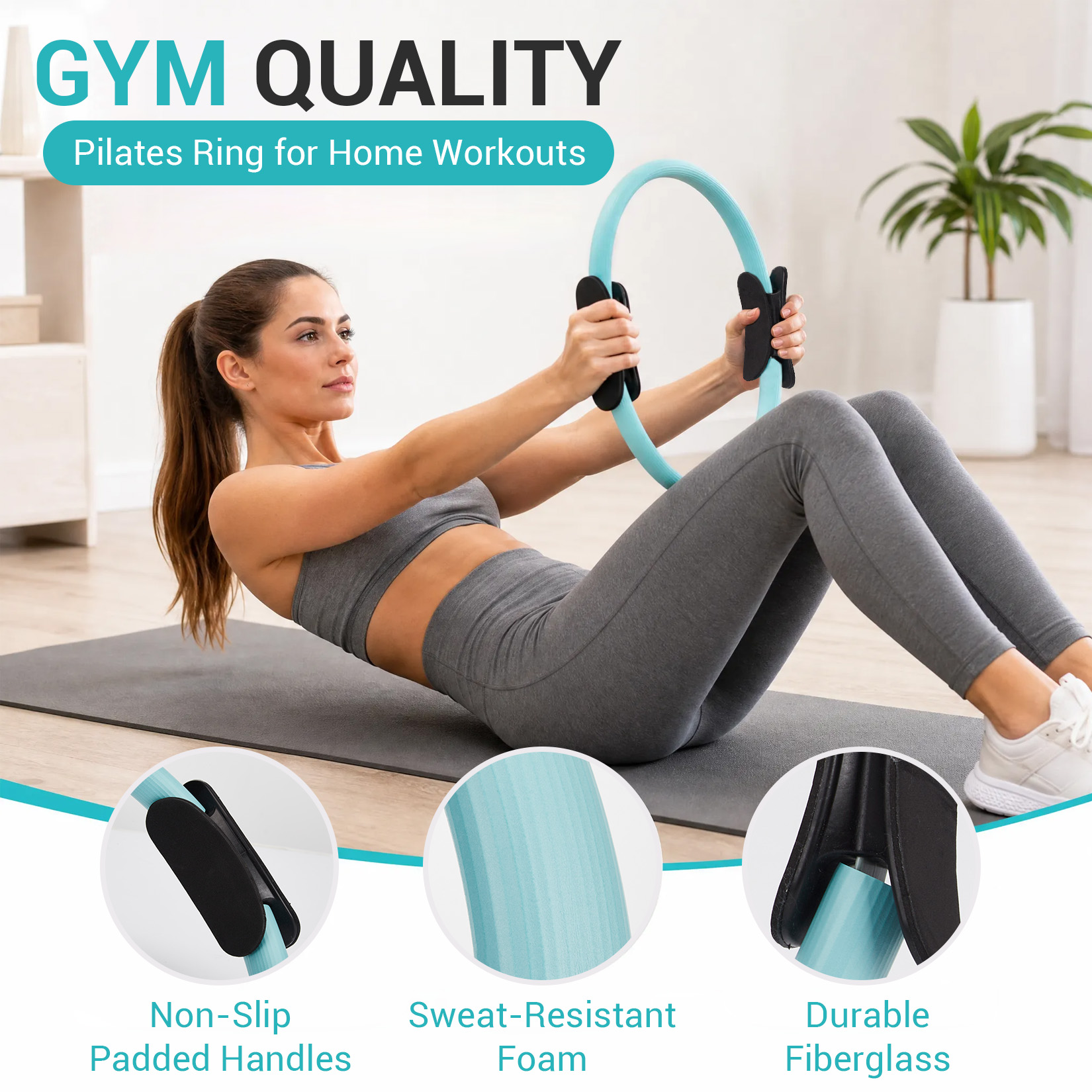 Pilates Training Set, 6-in-1 P - đánh giá và giá Pilates Yoga Resistance Ring