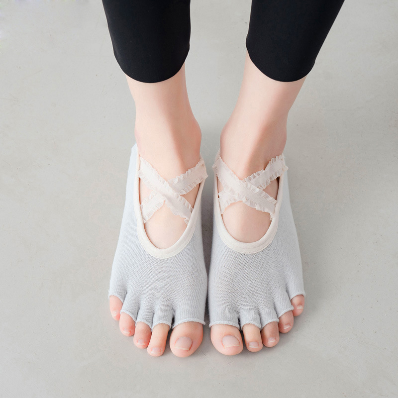 Five Finger Yoga Socks Lace Cr - đánh giá và giá Pilates Yoga Grip Socks